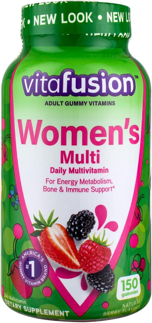 Women's Multivitamin Gummy Energy Metabolism Bone Support Berry (150 Gummies)