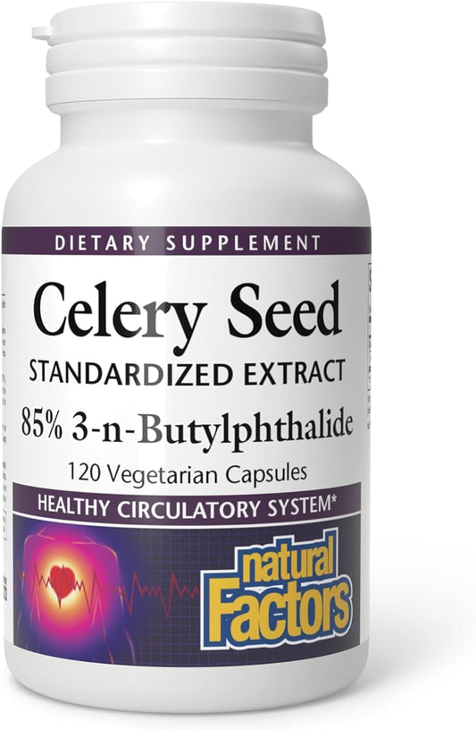 Natural Factors, Celery Seed, Concentrated Celery Extract for Healthy Circulation & Heart Support