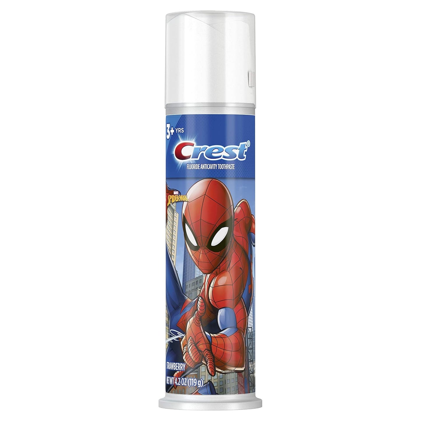 Crest Kid's Toothpaste Pump, featuring Marvel's Spiderman, Strawberry Flavor, 4.2 oz